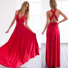 Load image into Gallery viewer, Elegant Long Deep V Halter Dress