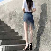Load image into Gallery viewer, New Tassel Denim Skirt