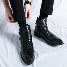 Load image into Gallery viewer, Classic Retro Pointed Ankle Boot Leather