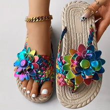 Load image into Gallery viewer, Casual Slippers Braided Floral