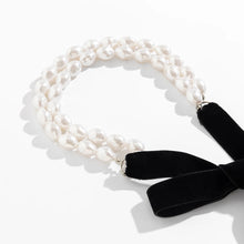 Load image into Gallery viewer, Gothic Long Wide Black Velvet Ribbon Choker