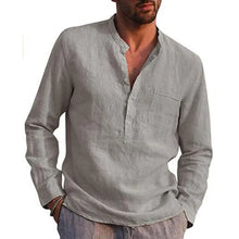 Load image into Gallery viewer, Casual Loose Plain Linen Shirt
