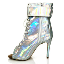 Load image into Gallery viewer, High Heels Silver Lace-up
