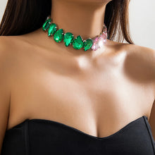Load image into Gallery viewer, Exaggerated Large Iced Out Rhinestone Love Heart Choker
