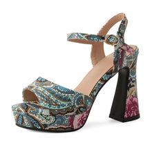Load image into Gallery viewer, High Heels Summer Shoes Fashion Flower