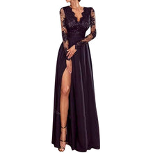 Load image into Gallery viewer, Elegant Sexy Cocktail Maxi Dress Lace Long Sleeve