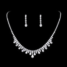 Load image into Gallery viewer, Necklace + Earrings Crystal Wedding Party Bride