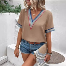 Load image into Gallery viewer, Elegant  New Lace Patchwork V-neck Casual