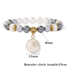 Load image into Gallery viewer, Fashion Shell Beads Bracelet Women A-Z Initial Letter Bracelet