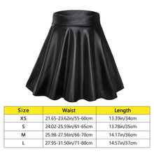 Load image into Gallery viewer, Faux Leather High Waist Elastic Mini Skirt