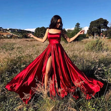 Load image into Gallery viewer, Elegant Halter Backless Long Dress Satin