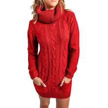 Load image into Gallery viewer, Loose Turtleneck Twist Knitted Long Sleeve Warm