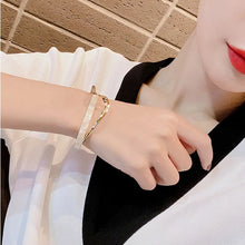Load image into Gallery viewer, Curved Metal Bracelet Exquisite Elegant Fashion Simple