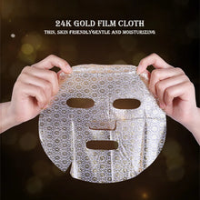 Load image into Gallery viewer, 10pcs 24K Gold Hyaluronic Acid Face Mask Moisturizing Anti-aging