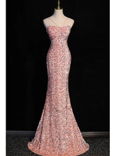 Load image into Gallery viewer, New Sequin Evening Dress Halter Neck Mermaid