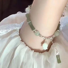 Load image into Gallery viewer, Green Bamboo Joint Beaded Bracelet
