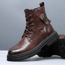 Load image into Gallery viewer, Lace-Up Leather Ankle Boots