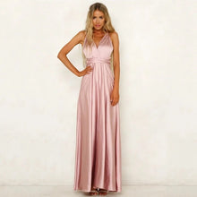 Load image into Gallery viewer, Elegant Satin Evening Dress Solid Fashion A-line V Neck