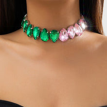 Load image into Gallery viewer, Exaggerated Large Iced Out Rhinestone Love Heart Choker