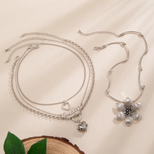 Load image into Gallery viewer, 4Pcs Creative Vintage Big Rose Flower Heart Pendant Choker