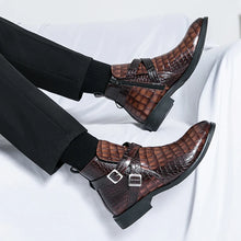 Load image into Gallery viewer, Classic Retro Pointed Ankle Boot Leather