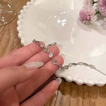 Load image into Gallery viewer, Heart Link Bracelet Silver Color Crystal