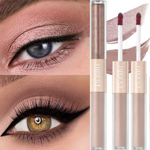 Load image into Gallery viewer, Double Head Glitter Gold Pink Eyeshadow