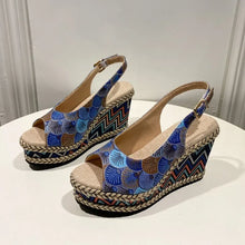 Load image into Gallery viewer, Buckle Strap Women's Wedge Sandals Fashion