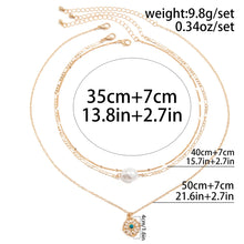Load image into Gallery viewer, 3Pcs/Set Classic Hollow Geometric Pendant Necklace
