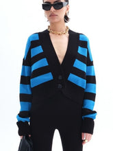 Load image into Gallery viewer, Striped Cardigan Vintage Knitted