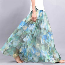 Load image into Gallery viewer, Long Floral Summer Maxi Skirt