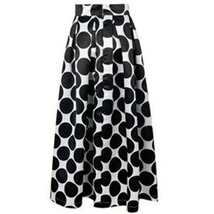 Summer Women A-line Long Skirt Elegant French Style Retro Skirt