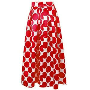 Summer Women A-line Long Skirt Elegant French Style Retro Skirt