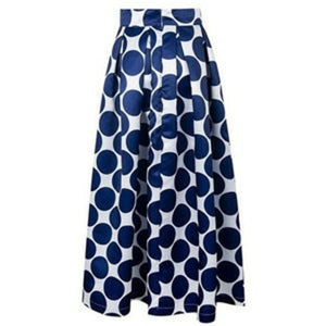 Summer Women A-line Long Skirt Elegant French Style Retro Skirt