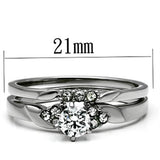 Stainless Steel Cubic Zirconia Ring