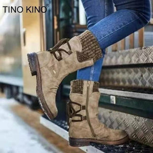 Thick Sole Wedge Heel Snow Boots