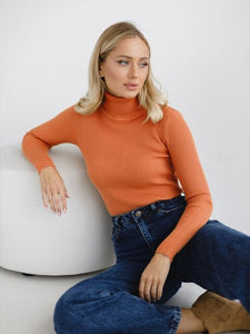 Turtleneck Knitted Sweater Autumn Winter Long Sleeve Pullovers