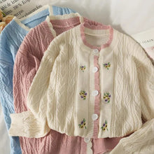 Load image into Gallery viewer, Vintage Pattern Knit Cardigan