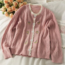 Load image into Gallery viewer, Vintage Pattern Knit Cardigan