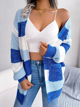 Load image into Gallery viewer, Vintage Striped Sweater Cardigan Long Sleeve