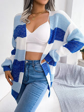 Load image into Gallery viewer, Vintage Striped Sweater Cardigan Long Sleeve