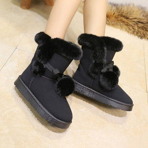 Warm Fur Snow Boots Cute Suede | Women's Non-slip Snow Shoes | Womens