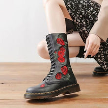 Load image into Gallery viewer, Mid calf Punk Style Motorcycle Boots