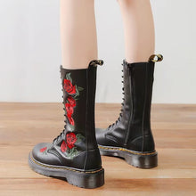 Load image into Gallery viewer, Mid calf Punk Style Motorcycle Boots