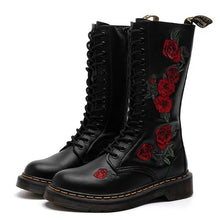 Load image into Gallery viewer, Mid calf Punk Style Motorcycle Boots