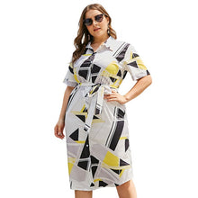 Load image into Gallery viewer, Summer Print Short Sleeve Dress