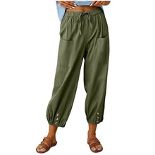 Load image into Gallery viewer, Women High Waisted Linen Pants Wide Leg Long Pants With Pockets