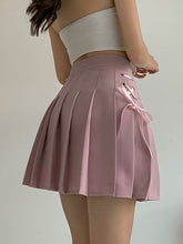 Load image into Gallery viewer, Bandage Pleated Skirt High Waist Solid Skinny