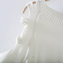 Load image into Gallery viewer, Cold Shoulder Hollow Out Thin Knitted