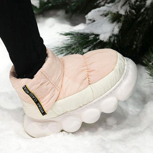 Thicken Plush Waterproof Snow Boots Chunky Platform